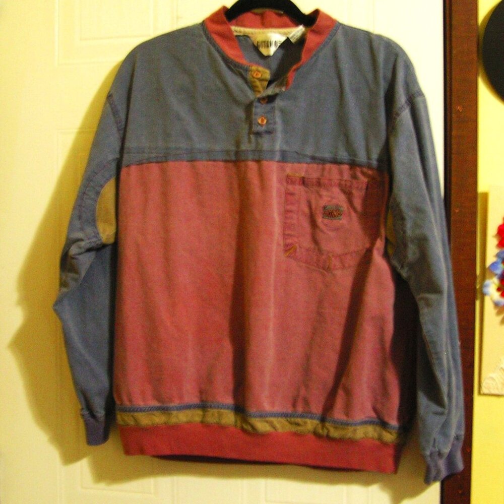 SPORTY MAUVE AND BLUE COTTON TOP L